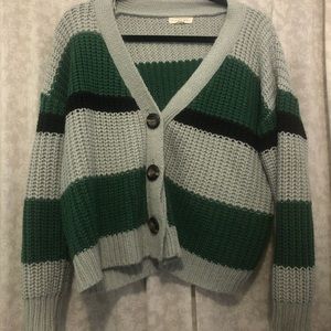 LA Hearts striped cardigan oversized sweater